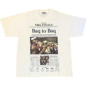 La Lakers Lg T-Shirt 2001 Nba Champions Baq To Baq Kobe Bryant Shaq